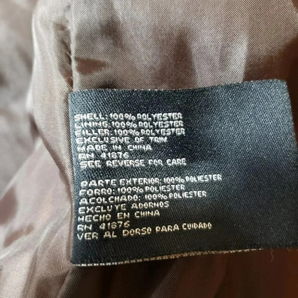 Big chill L Brown faux fur lined puffer vest - Picture 5 of 6